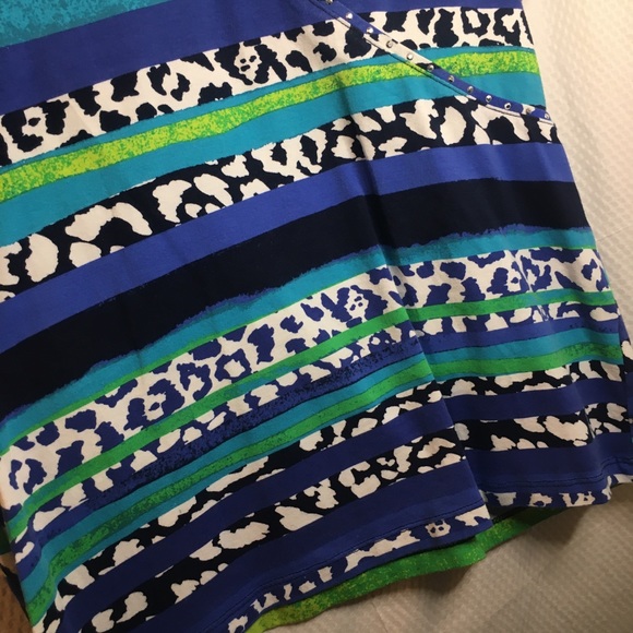 Ruby Rd. Favorites | Women’s Colorful Multi-Print Shirt Top - Picture 6 of 14